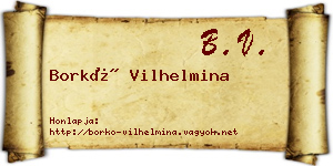 Borkó Vilhelmina névjegykártya